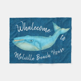 Couverture Polaire Coutume nautique de Whalecome | de baleine bleue