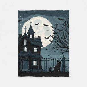 Couverture Polaire Couvercle de chat ombre Halloween