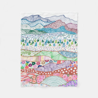Couverture Polaire Couverture. Dessin "Land Layers" de COHOE13