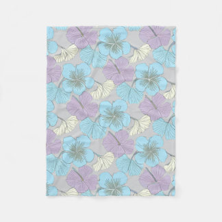 Couverture Polaire « Couverture en molleton fleuri pastel »