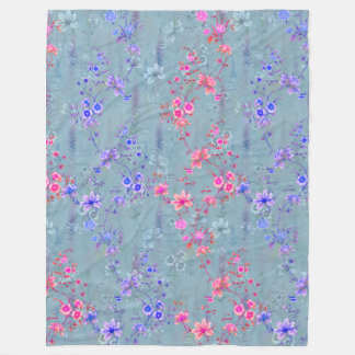 Couverture Polaire "Couverture en polaire florale à l'élégance floris