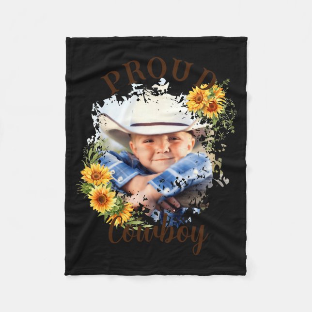 Couverture Polaire Cowboy Photo Text Sunflower Accent T Shirt  (Devant)