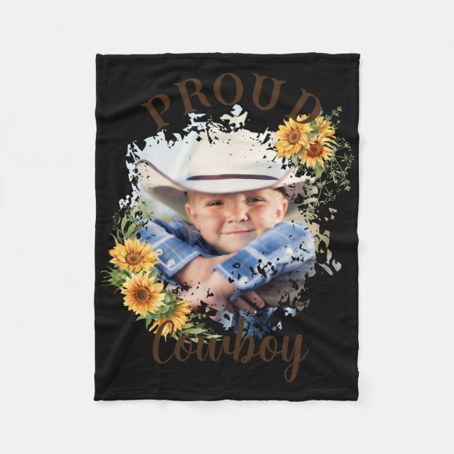 Couverture Polaire Cowboy Photo Text Sunflower Accent T Shirt  (Devant)