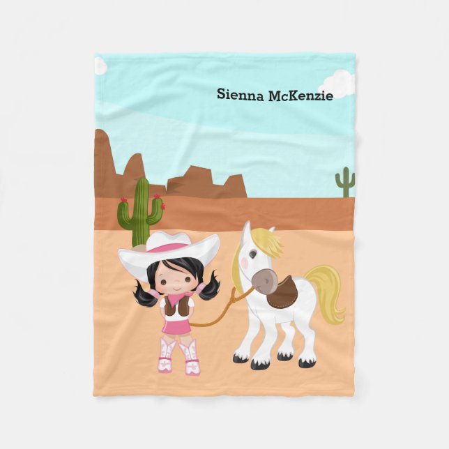 Couverture Polaire Cowgirl (Devant)