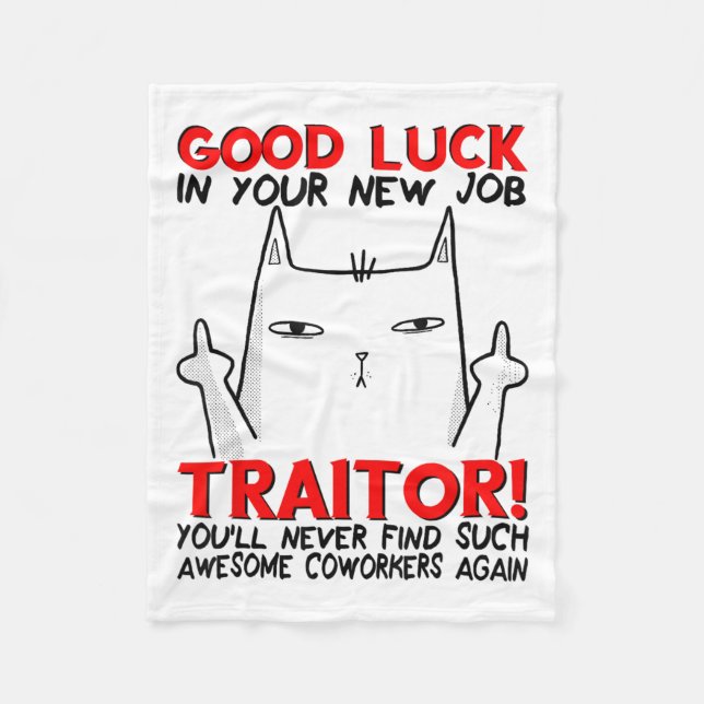 Couverture Polaire Coworker Leaving, Quitting Going Away, Job Change, (Devant)