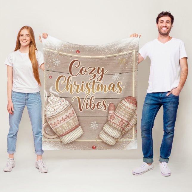 Couverture Polaire Cozy Christmas Vibes Decorative Pillow (En situation)