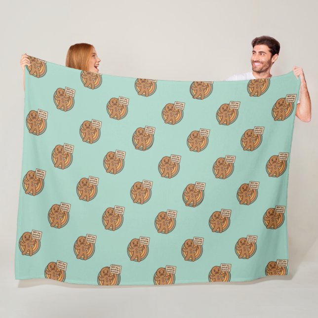 Couverture Polaire Cozy Gingy Gingerbread Christmas Fleece Blanket (En situation)