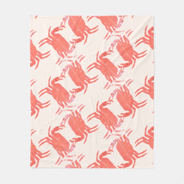 Couverture Polaire Crabe Ocean Beach Motif de la créature marine (Devant)