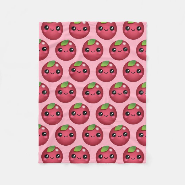 Couverture Polaire Cranberry de Kawaii Blanche (Devant)