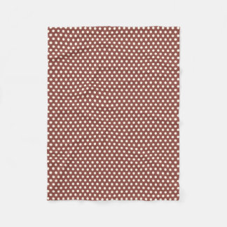Couverture Polaire Cranberry et White Polka Dot