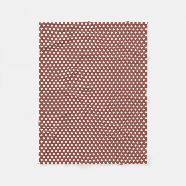 Couverture Polaire Cranberry et White Polka Dot (Devant)