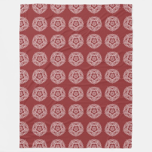 Couverture Polaire Cranberry Mandala (Devant)
