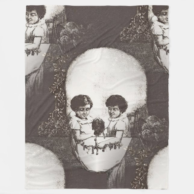Couverture Polaire crâne dia de los muertos (Devant)