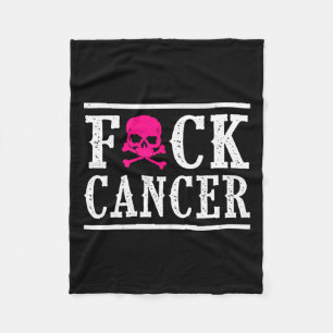 Couverture Polaire Crâne et os croisés Squelette Cancer du sein