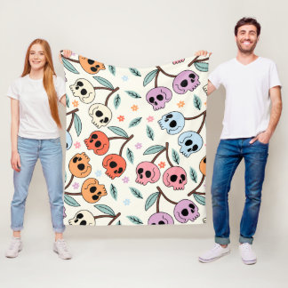 Couverture Polaire Crâne pastel Design artistique et lunatique