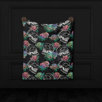 Crânes et Roses Ombre | Gothique Glam Pastel Grung