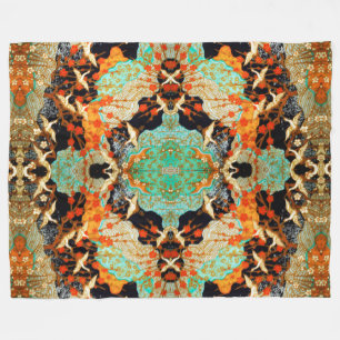 Couverture Polaire CRANES VOLANTES AVEC FLEURS PRINTEMPS Floral japon