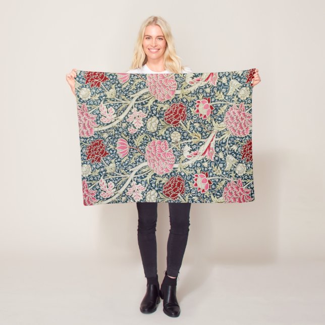 Couverture Polaire Cray Motif (par William Morris) (En situation)