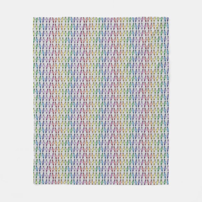 Couverture Polaire Crayon Pals Motif Fleece Blanche (Devant)