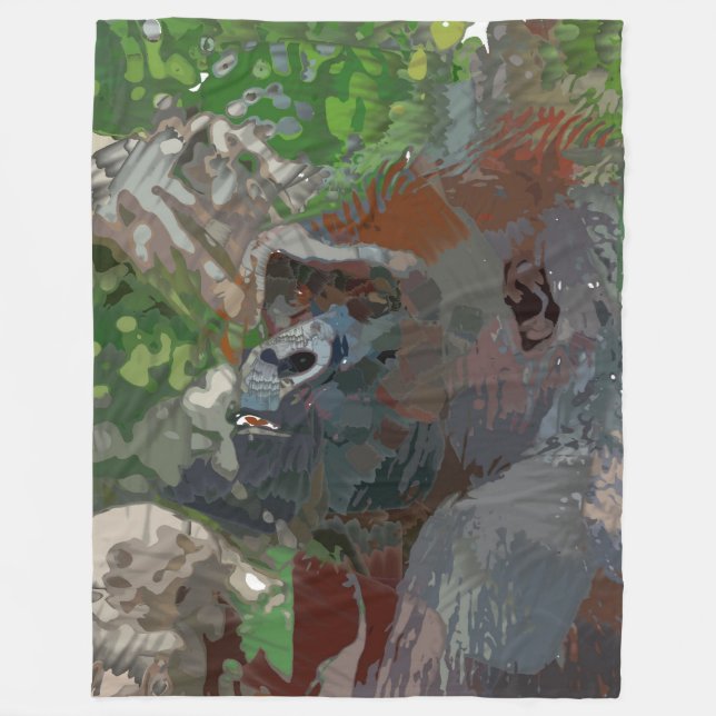 Couverture Polaire Crazy Paint (Devant)