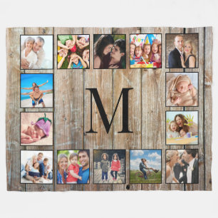 Couverture Polaire Create Your Custom Photo Collage Rustic Farmhouse