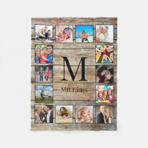 Couverture Polaire Create Your Custom Photo Collage Rustic Farmhouse