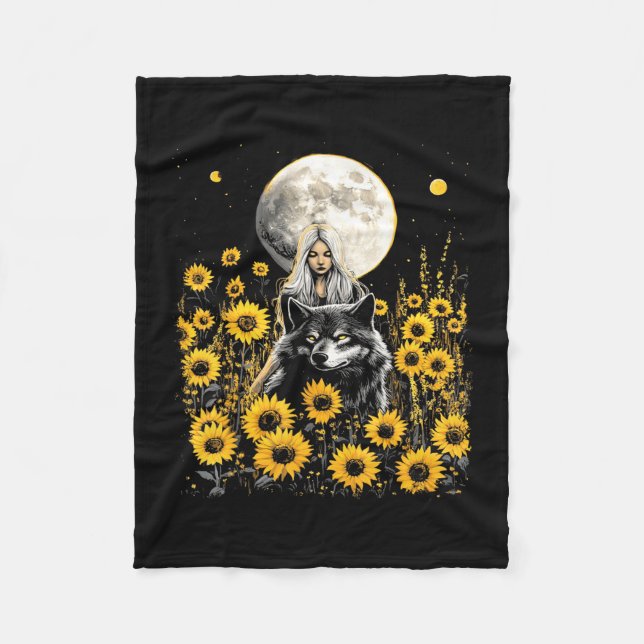 Couverture Polaire créatrice de tournesol pour femmes  (Devant)