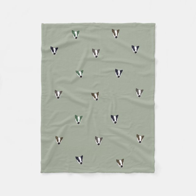 Couverture Polaire Créature de région boisée de blaireau (Devant)