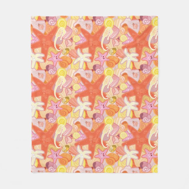 Couverture Polaire Créatures marines de Pastel (Devant)