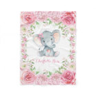 Crèche rose florale rose de bébé d'éléphant