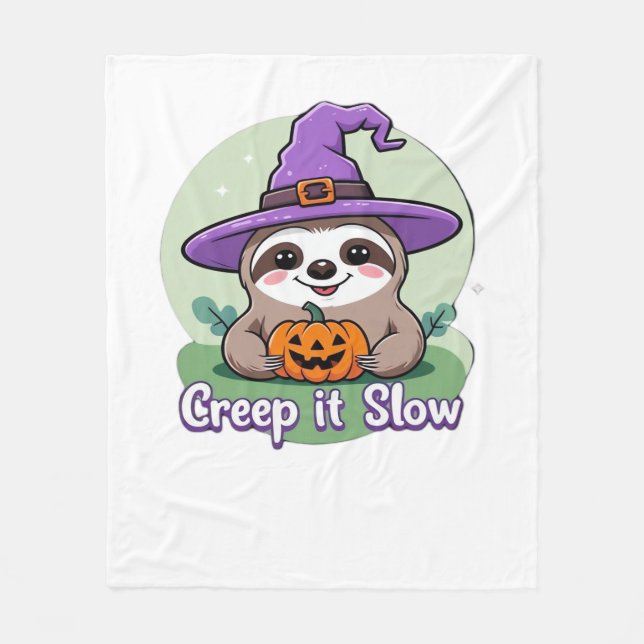 Couverture Polaire Creep It Slow - Jolie chemise Halloween avec Pu (Devant)