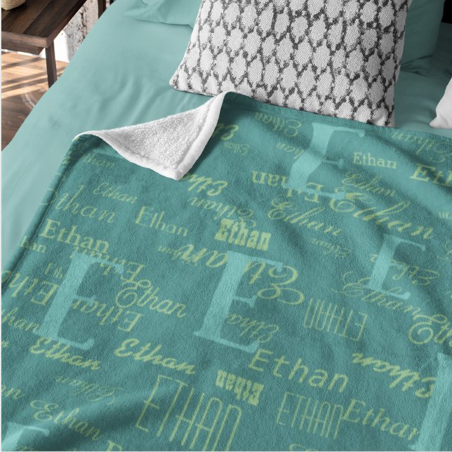 Couverture Polaire Créer un Motif Cool avec votre propre nom (Créateur téléchargé)