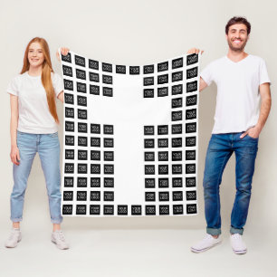 Couverture Polaire Créer un Motif croisé avec n'importe quel logo ou