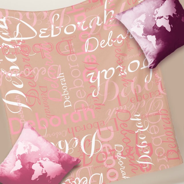 Couverture Polaire Créer un nom féminin Typographie Dusty Rose (Créateur téléchargé)