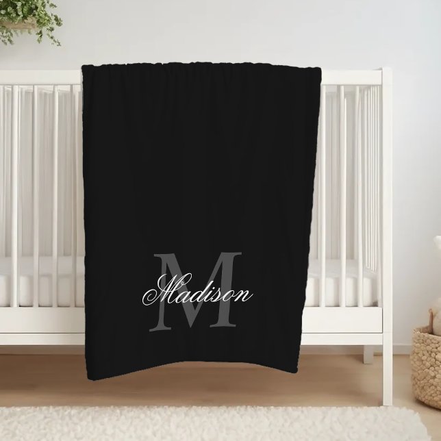 Couverture Polaire Créer Votre Nom Personnalisé Monogramme Calligraph (Créateur téléchargé)