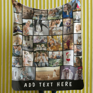 Couverture Polaire Créez Votre Propre Plaid en Molleton Collage de 35