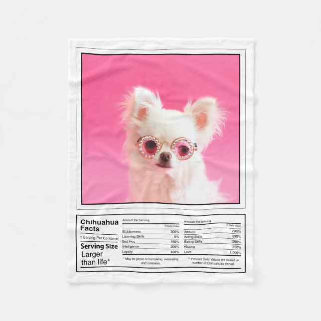 Couverture Polaire Créez votre propre race de chiens Faits Chihuahua  (Devant)
