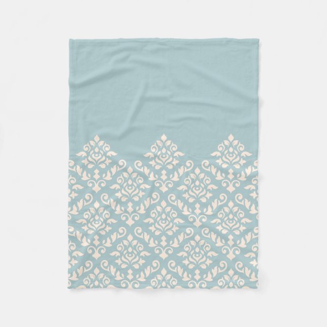 Couverture Polaire Crème baroque de motif de pièce de damassé sur le (Devant)