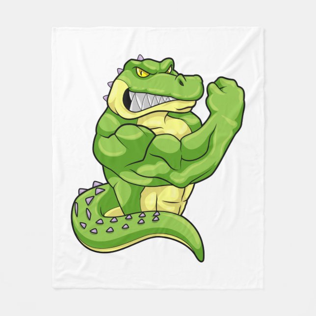 Couverture Polaire Crocodile comme Bodybuilder & grands Muscles (Devant)