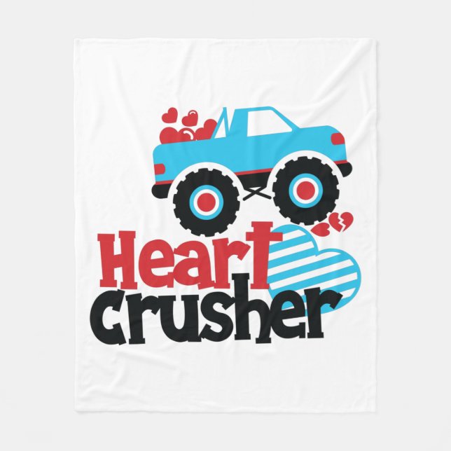Couverture Polaire Croisière Coeur de Camion Monster bleu Valentine (Devant)