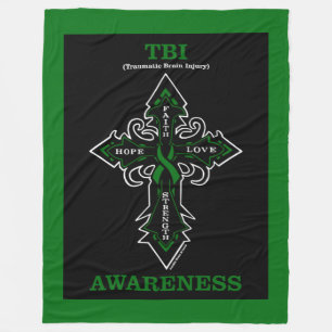 Couverture Polaire Cross/Awareness...TBI Fleece Blanket