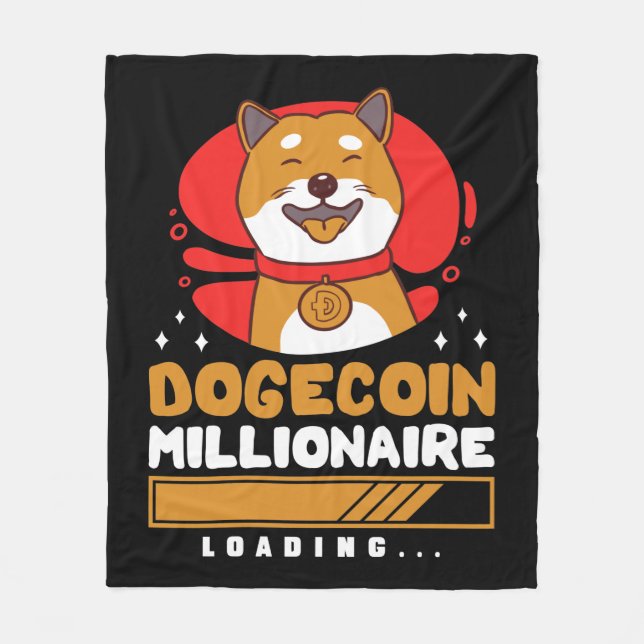 Couverture Polaire Crypto DogeCoin Millionaire Chargement (Devant)