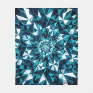 Couverture Polaire Crystal pattern Ocean Hues Kaleidoscope Pattern