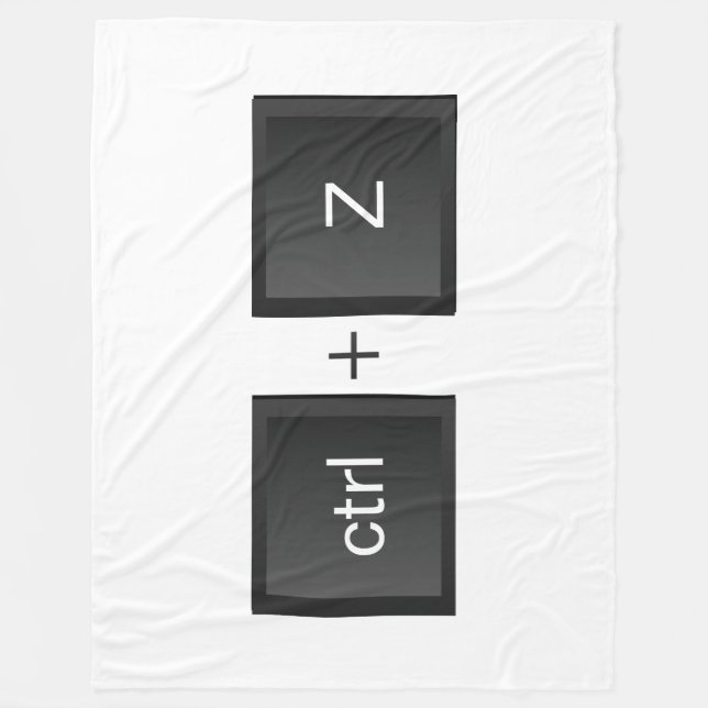 Couverture Polaire Ctrl-Z+Z "ANNULER" Clavier d'ordinateur noir (Devant)