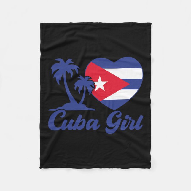 Couverture Polaire Cuba - Drapeau de fille cubaine Cubanita Patrimoin (Devant)