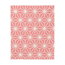 Cube rose Beige Hexagon Triangle Motif japonais
