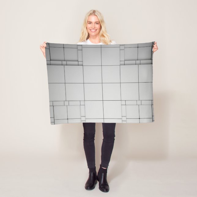 Couverture Polaire Cubes Abstraits (En situation)