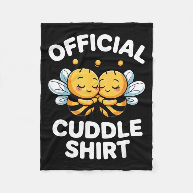 Couverture Polaire Cuddle Shirt Cute Bees Funny Cozy Couple  (Devant)