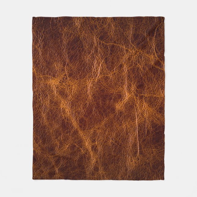 Couverture Polaire cuir Brown textureleather, texture, arrière - plan (Devant)