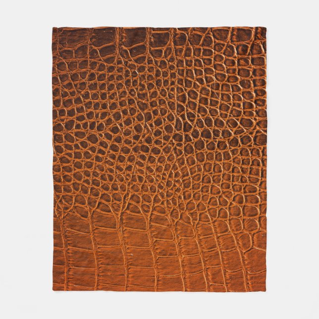 Couverture Polaire Cuir de crocodile Brown (Devant)